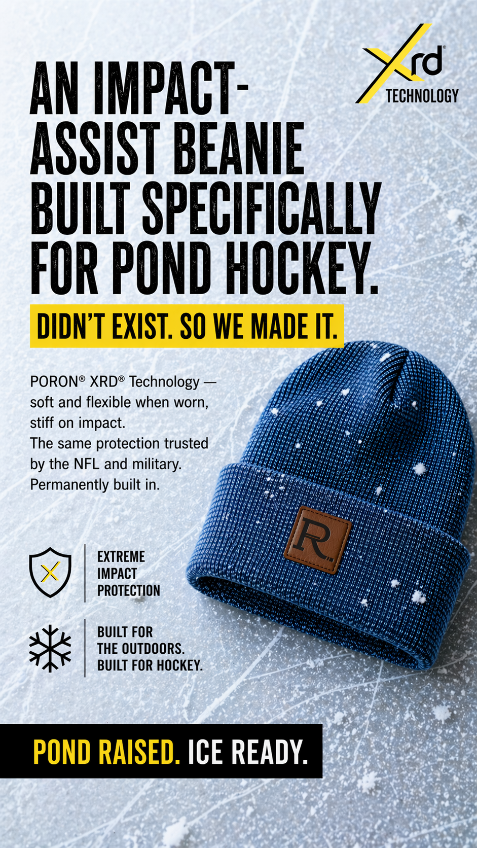 RinkSmart PondCraft Beanie™ — Powered by PORON® XRD® Technology